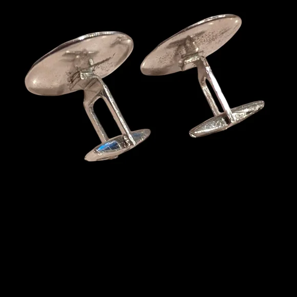 Silver Textured Cufflinks - Picture 3 of 5